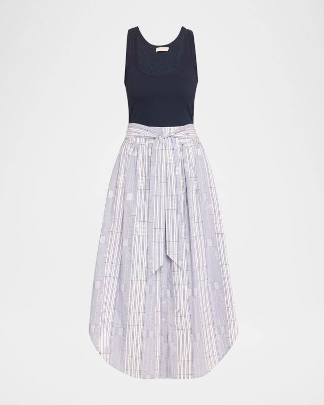 Aralyn Combo Midi Tank Dress